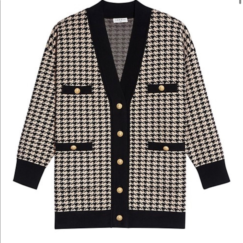 NWOT. Sold Out Sandro Paris Houndstooth Cardigan-coat